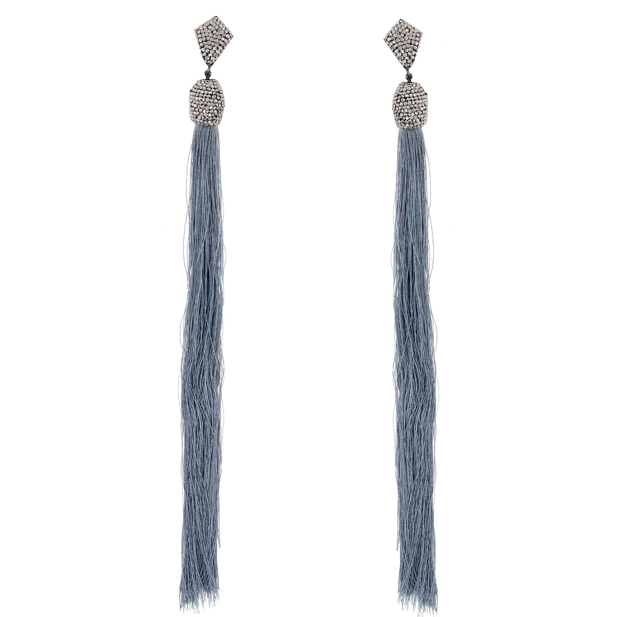 jessie silver polished tassel earrings main image 1