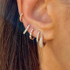 Diamond Single Row Cuff Earring  14K Yellow Gold 0.4 Diamond Carat Weight 0.45" Diameter 0.5" Width Sold as single, not a pair