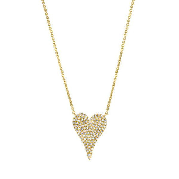 Medium Diamond Heart Necklace Jennifer Miller Jewelry
