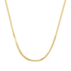 Thin Herringbone Chain Necklace  Yellow Gold Plated Over Silver 16-18" Adjustable Length 3MM
