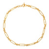 Rectangle Link Necklace  Yellow Gold Plated 18" Long