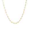 CZ Station Necklace  Yellow Gold Plated Cubic Zirconia 18.0" Length