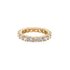 Round Stone Eternity Ring with 14K Gold Band  14K Yellow Gold Cubic Zirconia Stones: 0.15" Diameter