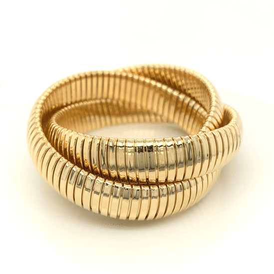 Triple Strand Bracelet Yellow Gold