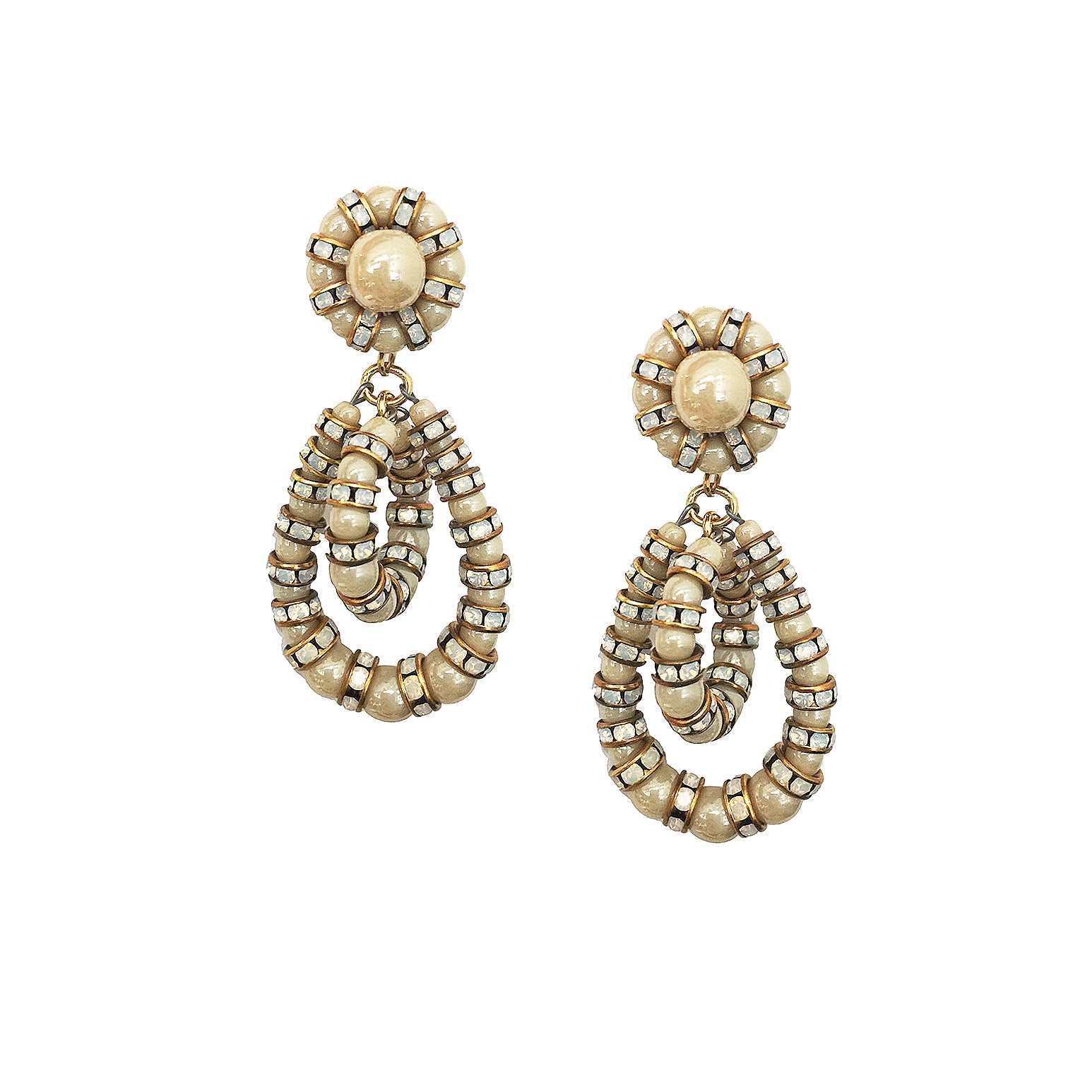 Teardrop Clip On Earrings