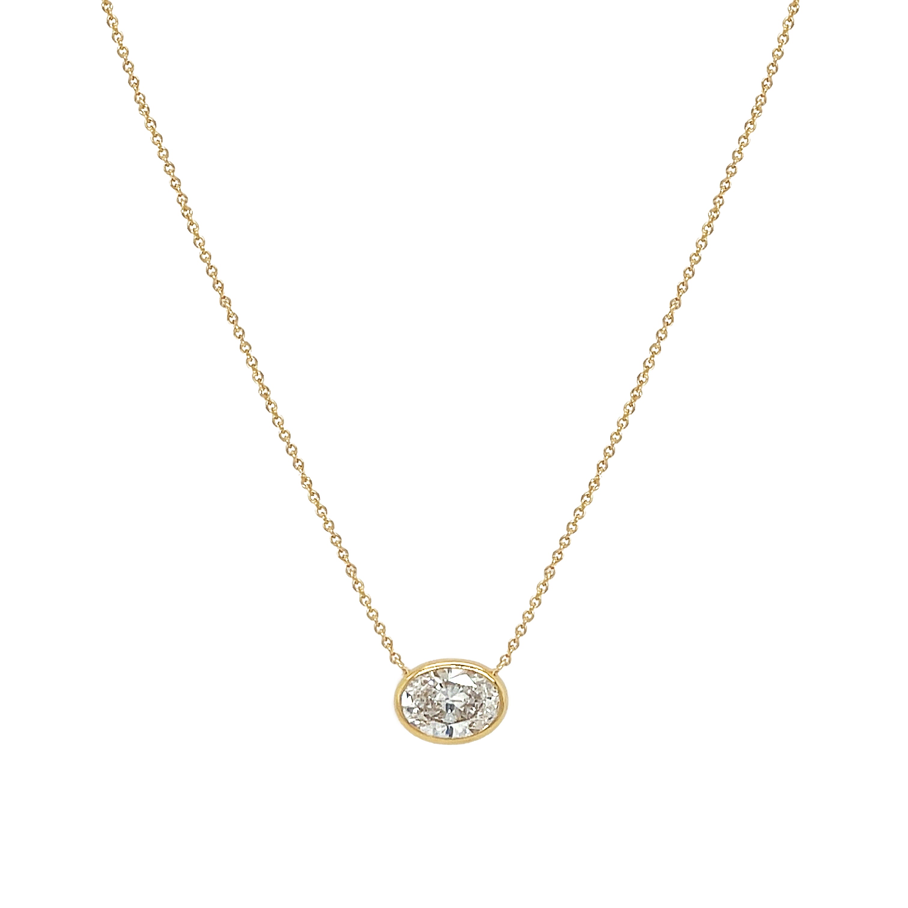 14K Lab Grown Diamond Solitaire Necklace