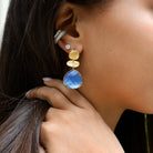 Blue 3 Drop Pierced Earrings

Yellow Gold Plated
1.65" Long X 0.84" Wide