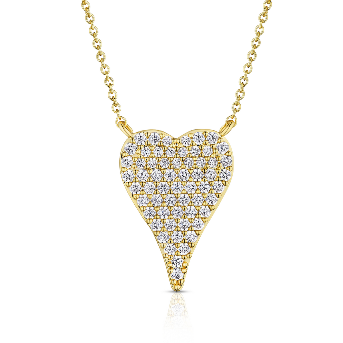 Pave Heart Necklace View 3