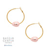 Single Pink Pearl Hope Hoop Pierced Earrings

Available in Yellow or White Gold Plated
1.50" Diameter