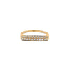 Pave Diamond Bar Ring   14K Yellow Gold 0.75 Diamond Carat Weight  0.13" Height  Bar: 0.63" Wide 