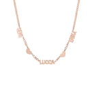 Rose Gold Personalized Name Necklace   14K Rose Gold 16-18" Long Chain: 2.5 MM; Letters: 7MM Maximum characters: 12 Special order only; ships within 2-3 weeks