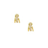 Triple Row CZ Huggie Pierced Earrings  Yellow Gold Plated 0.55" Long X 0.35" Wide    While supplies last. All Deals Of The Day sales are FINAL SALE.