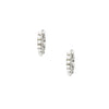 Pearl & CZ Huggie Pierced Earring  White Gold Plated Over Silver 0.50" Long X 0.08" Wide    While supplies last. All Deals Of The Day sales are FINAL SALE.
