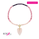 Pink Heart Beaded Necklace

This October, 20% of the purchase price of products from the 2025 Hope Collection will be donated to the Breast Cancer Research Foundation® (BCRF). BCRF’s mission is to prevent and cure breast cancer by advancing the world’s most promising research. For more information about BCRF, visit www.bcrf.org.&nbsp;

Yellow Gold Plated
15" Length
Heart Pendant: 1.5" Long X 1" Wide
Beads: 8mm