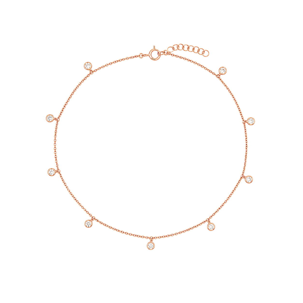 Diamond Dangle Anklet