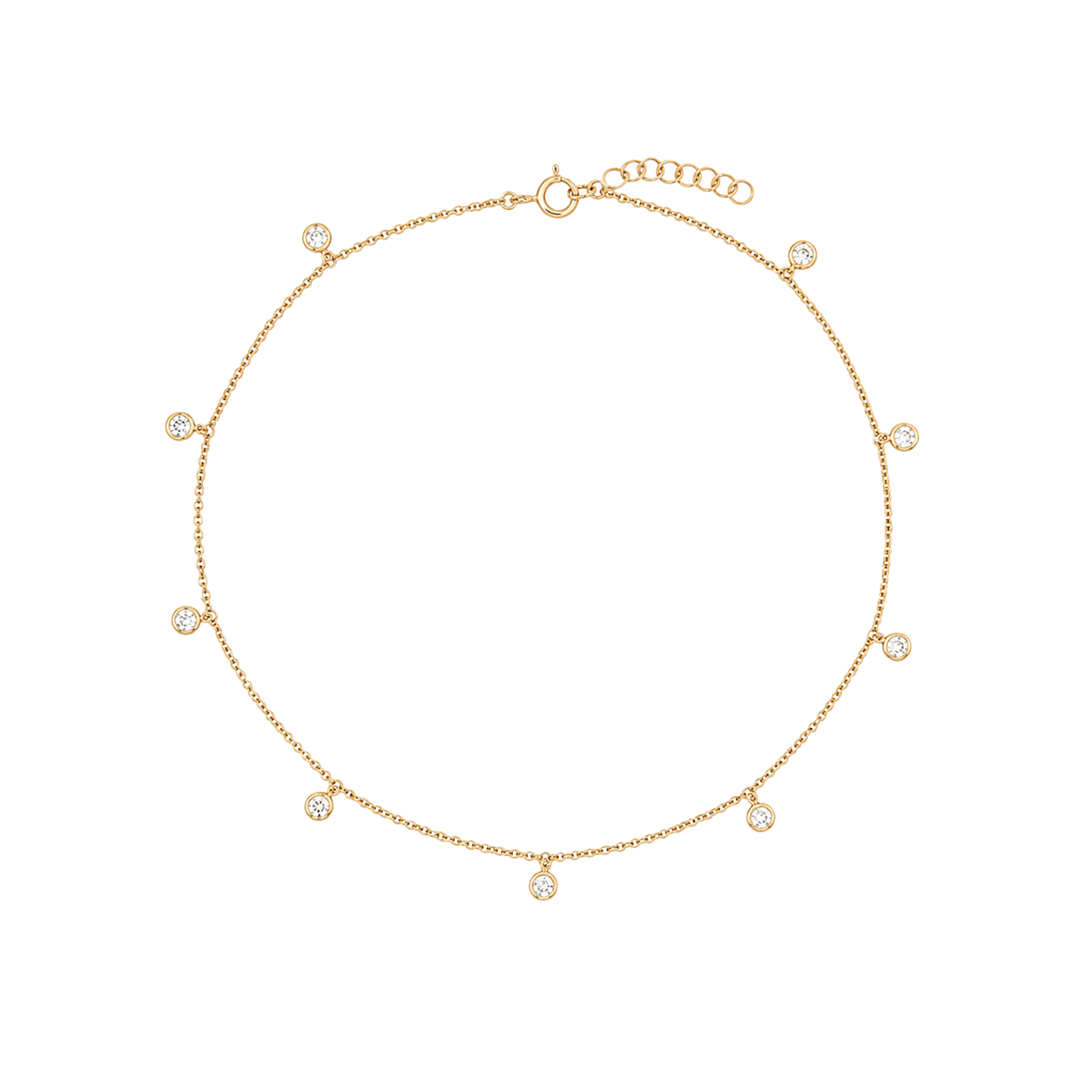 Diamond Dangle Anklet View 1