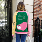 Jennifer Miller Pink Golf Cardigan Sweater