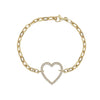 Diamond Heart Outline Link Chain Bracelet

Indulge in fine luxury with our Diamond Heart Link Bracelet. Crafted with dazzling diamonds in a delicate heart design, this bracelet seamlessly blends trendy links with delicate fine jewelry details.

14K Yellow Gold
0.07 Diamond Carat Weight
Rectangles: 0.65" Wide X 0.18" High
Chain: 6.5-7" Length