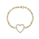 Diamond Heart Outline Link Chain Bracelet

Indulge in fine luxury with our Diamond Heart Link Bracelet. Crafted with dazzling diamonds in a delicate heart design, this bracelet seamlessly blends trendy links with delicate fine jewelry details.

14K Yellow Gold
0.07 Diamond Carat Weight
Rectangles: 0.65" Wide X 0.18" High
Chain: 6.5-7" Length