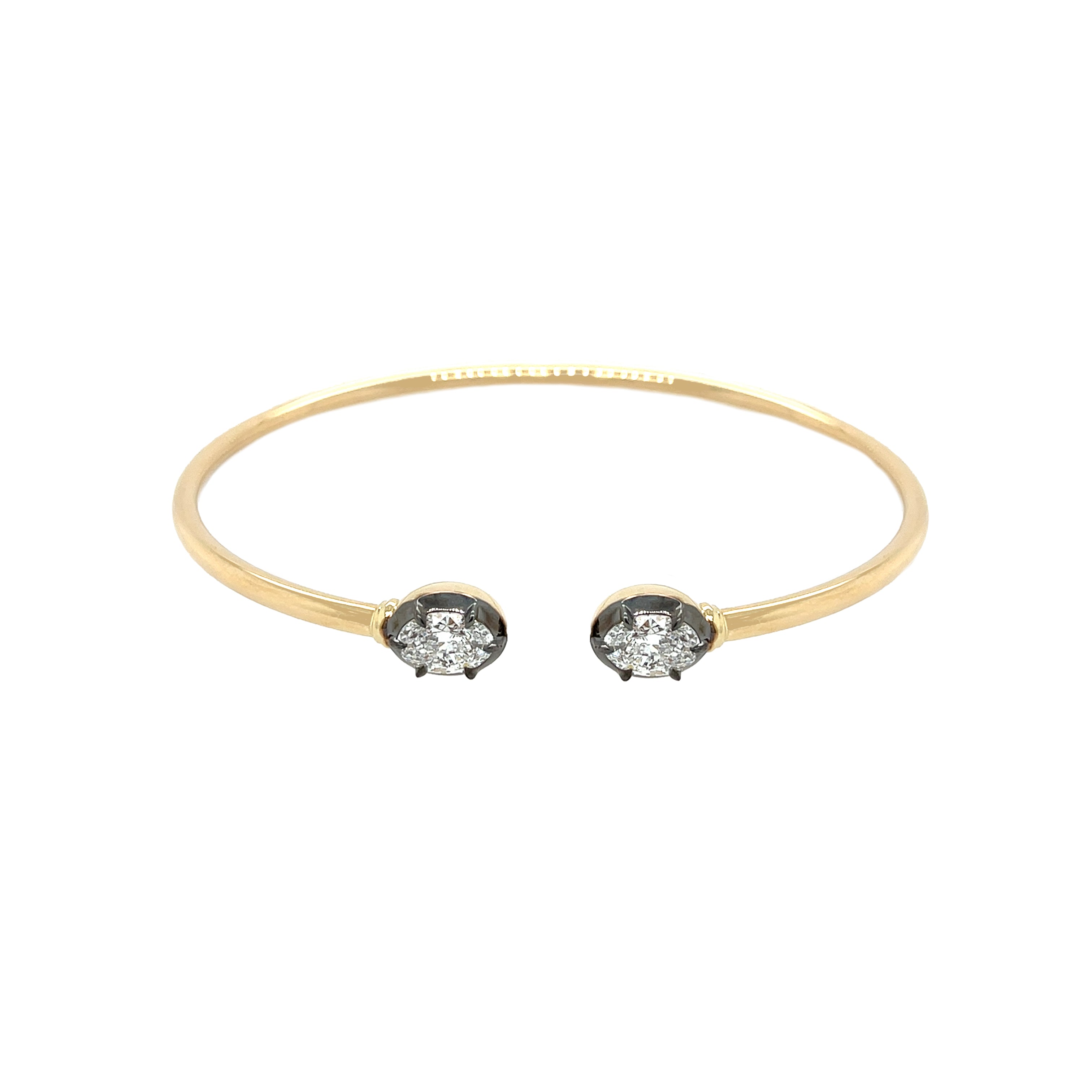 Diamond Open Bangle Bracelet