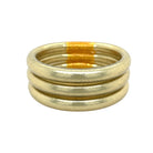Gold 3 Stack Bangle Bracelet Set

This bracelet stack features a gold leaf finish over Flexible designer-grade resin for a sleek, modern look. Perfect for stacking or wearing solo to elevate any outfit.

Yellow Gold Plated
1.12" Long