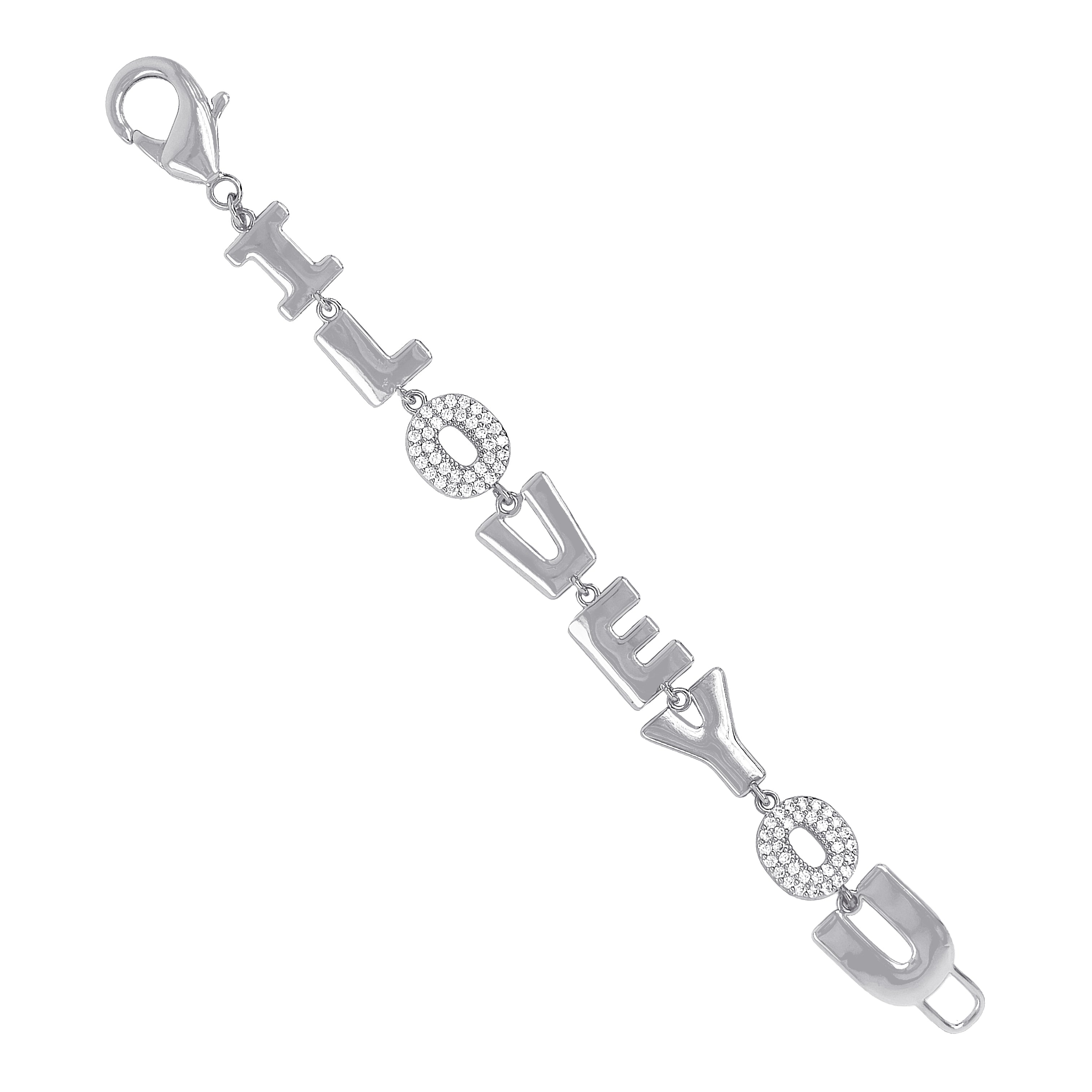 Pave CZ I Love You Link Bracelet

Show them how much you care with the I Love You Bracelet. This unique and playful accessory adds a touch of luxe to any outfit. Perfect for expressing your love in a fun and stylish way.

White Gold Plated
0.5" Wide
7" Length