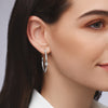 Bezel Hoop Earrings