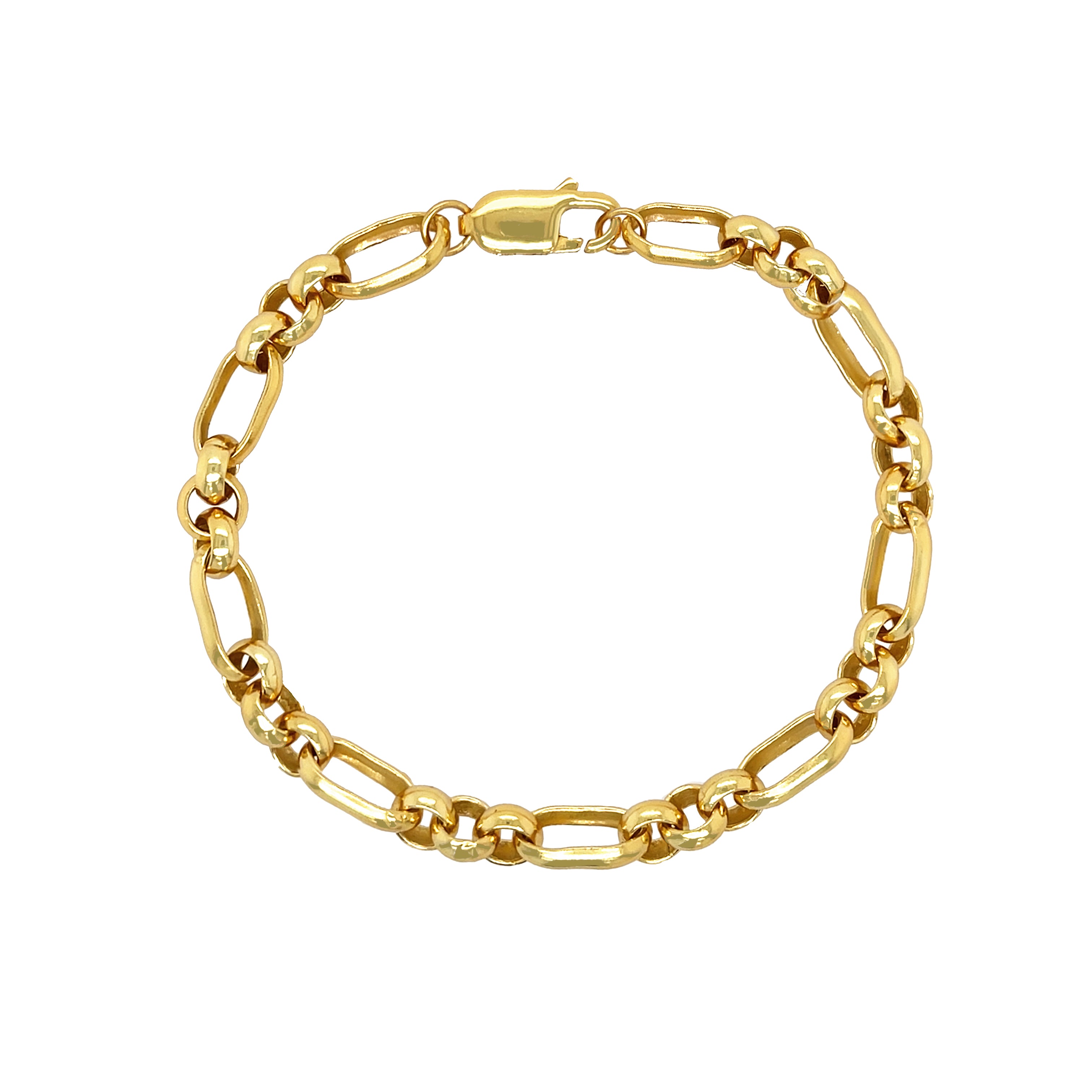 Mixed Link Chain Bracelet

Yellow Gold Plated Over Silver
Links: 0.47" Long X 0.24" Wide
7" Length

While supplies last. All Deals Of The Day sales are FINAL SALE.