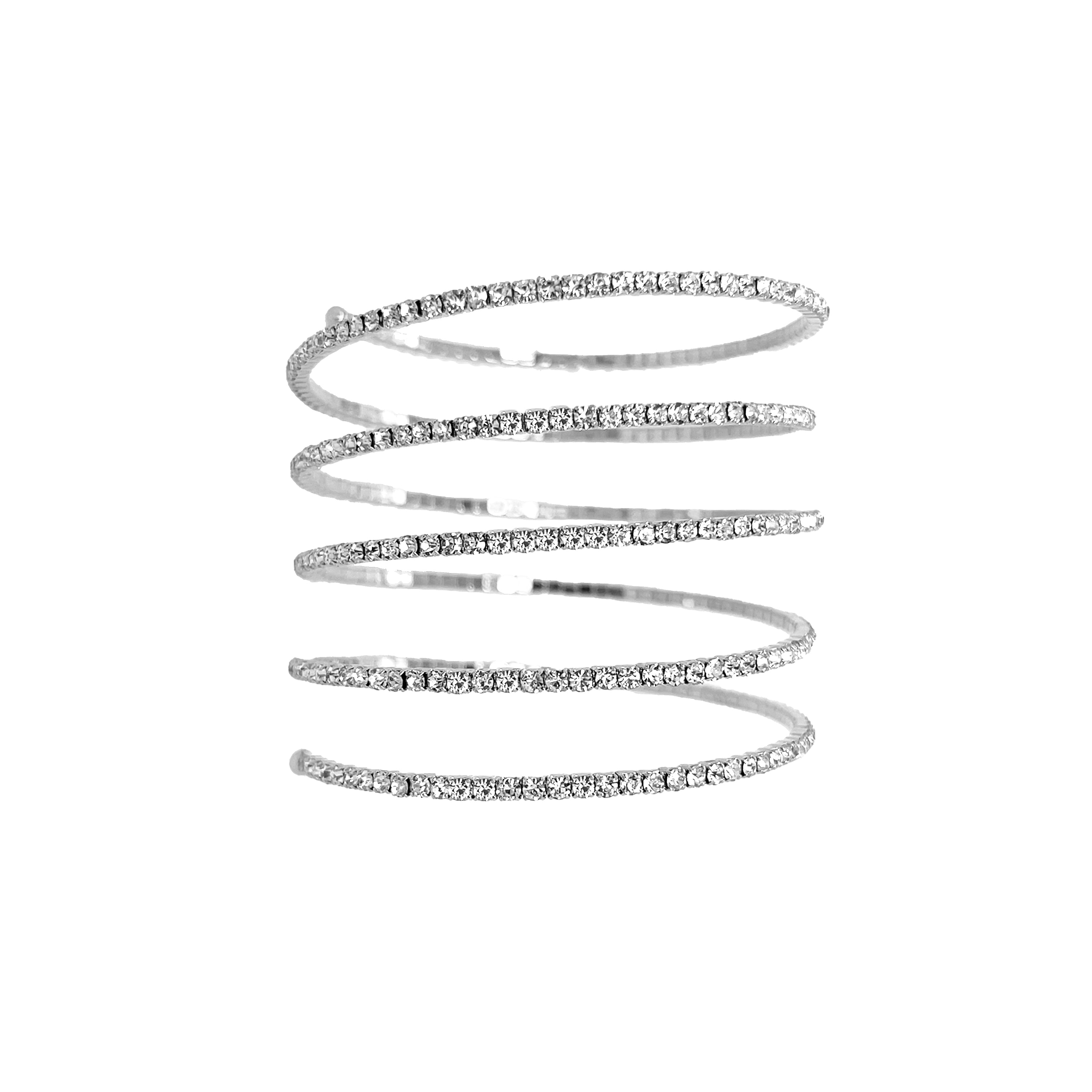 CZ 5 Row Elastic Bangle Bracelet

White Gold Plated

0.45" Wide

While supplies last. All Deals Of The Day sales are FINAL SALE.