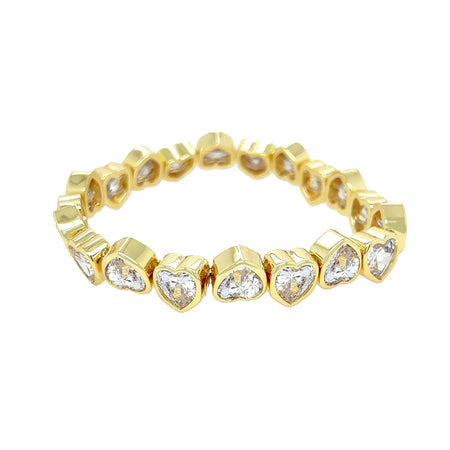 CZ Heart Stretch Bracelet

Elevate your style with our Heart Stretch Bracelet. The crystal hearts add a touch of sophistication and charm to any look. With its easy stretch design, this bracelet is the perfect accessory for on-the-go style.

Yellow Gold Plated
Hearts: 0.38" Wide