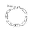 <p>Pave CZ Paperclip Link Bracelet</p> <ul> <li>White Gold Plated</li> <li>Pave Link: 0.39" Long X 0.71" Wide</li> <li>Plain Link: 0.28" Long X 0.66" Wide</li> <li>6.5-8" Adjustable Length</li> </ul> <p><span style="color: #ff2a00;">While supplies last. All Deals Of The Day sales are FINAL SALE.</span></p>