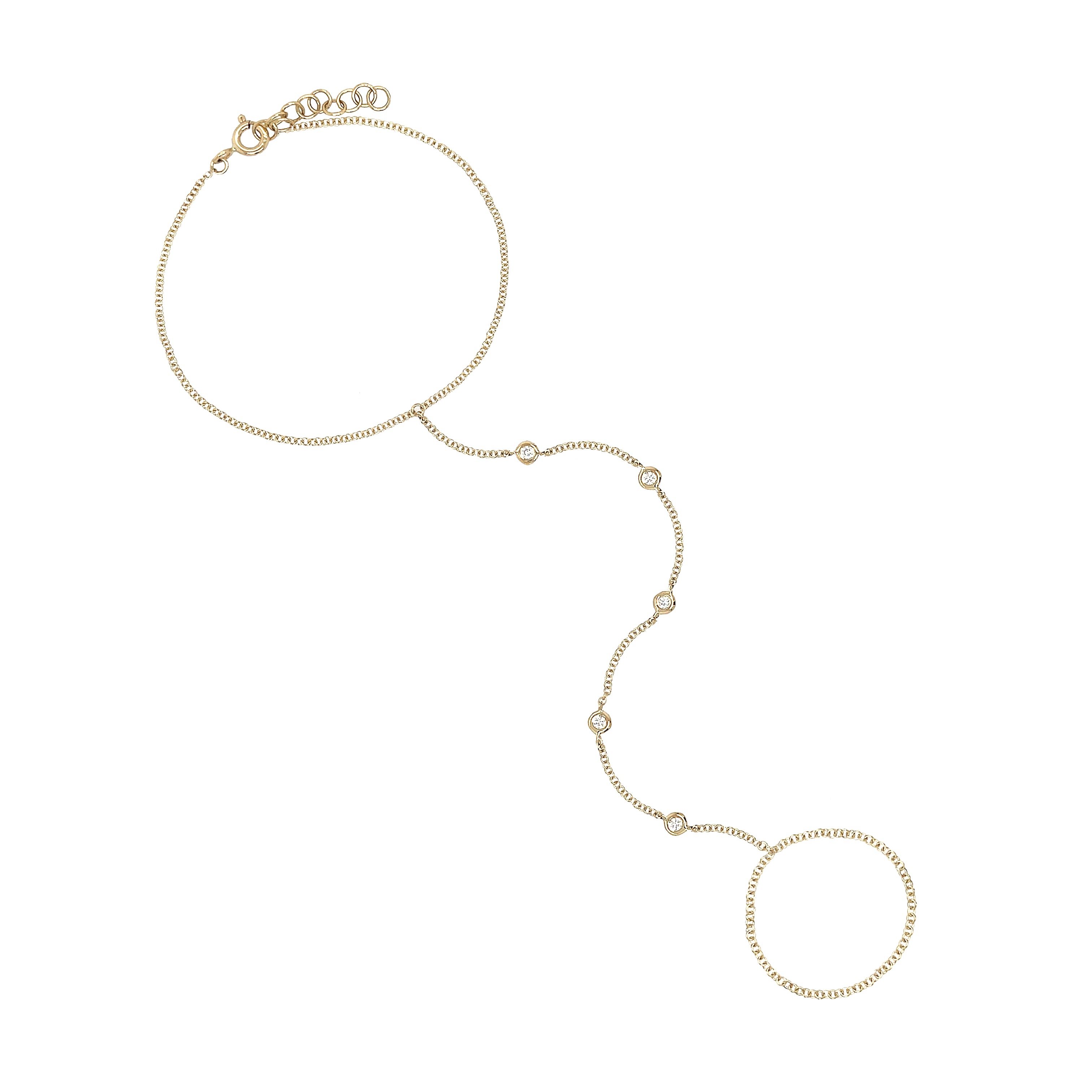 Diamond Hand Chain Bracelet View 1