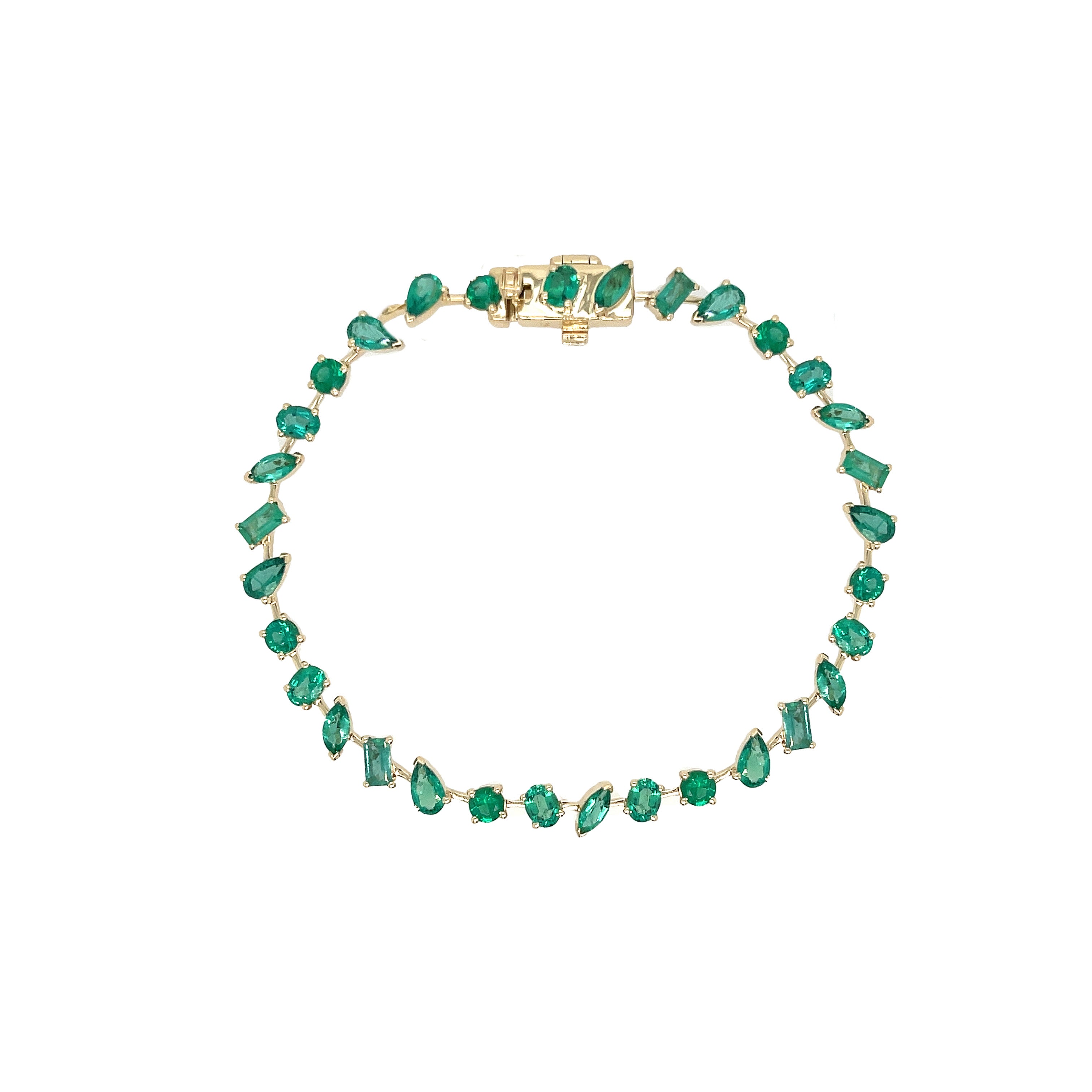 Multi Shape Emerald Bracelet Jennifer Miller Jewelry