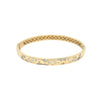 Diamond Multi Shape Bangle Bracelet  14K Yellow Gold 0.80 Diamond Carat Weight 7" Width