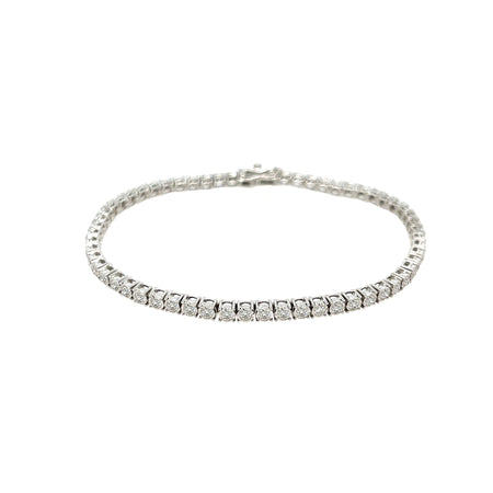 Diamond Tennis Bracelet

Indulge in the timeless elegance of our Diamond Tennis Bracelet. Crafted with sparkling diamonds, this versatile piece is the perfect staple for any outfit. Elevate your style with this luxurious addition to your jewelry collection.

14K White Gold
2 Carat Diamond Weight
7" Length view 1