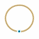 White Evil Eye Bead Stretch Bracelet

Yellow Gold Plated
4MM Bead
10MM Eye Glass Bead

Adjustable