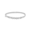 Connecting Circle CZ Disc Bangle Bracelet  White Gold Plated 0.24" Wide    While supplies last. All Deals Of The Day sales are FINAL SAL