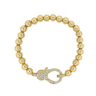 Large CZ Clasp Beaded Bracelet

Yellow Gold Plated
Clasp: 1" Long X 0.50" Wide
Beads: 6MM
7" Length

While supplies last. All Deals Of The Day sales are FINAL SALE.