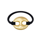 Mariner Link Black Bracelet &amp; Hair Tie

An everyday essential with a polished feel, this Gold Mariner Link Bracelet adds a stylish touch to any look. Wear it on your wrist as a chic bracelet or slip it into your hair for effortless style on the go.&nbsp;

18K Yellow Gold Plated
Link: 1.25" Long X 1" Wide