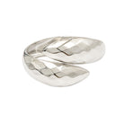 Textured Open Bangle Bracelet&nbsp;

White Gold Plated
2.35" Wide