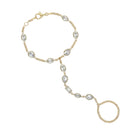 Multi-Shape Hand Chain Bracelet

14K Yellow &amp; White Gold
11 Cubic Zirconia Stones
7" Length

Due to popular demand, please allow up to 3 weeks for delivery.