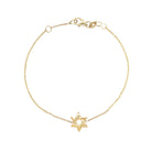 <p>14K Gold Star of David Chain Necklace</p> <ul> <li>14K Yellow Gold</li> <li>Star: 0.25" Diameter</li> <li>6.5-7" Adjustable Length</li> </ul>