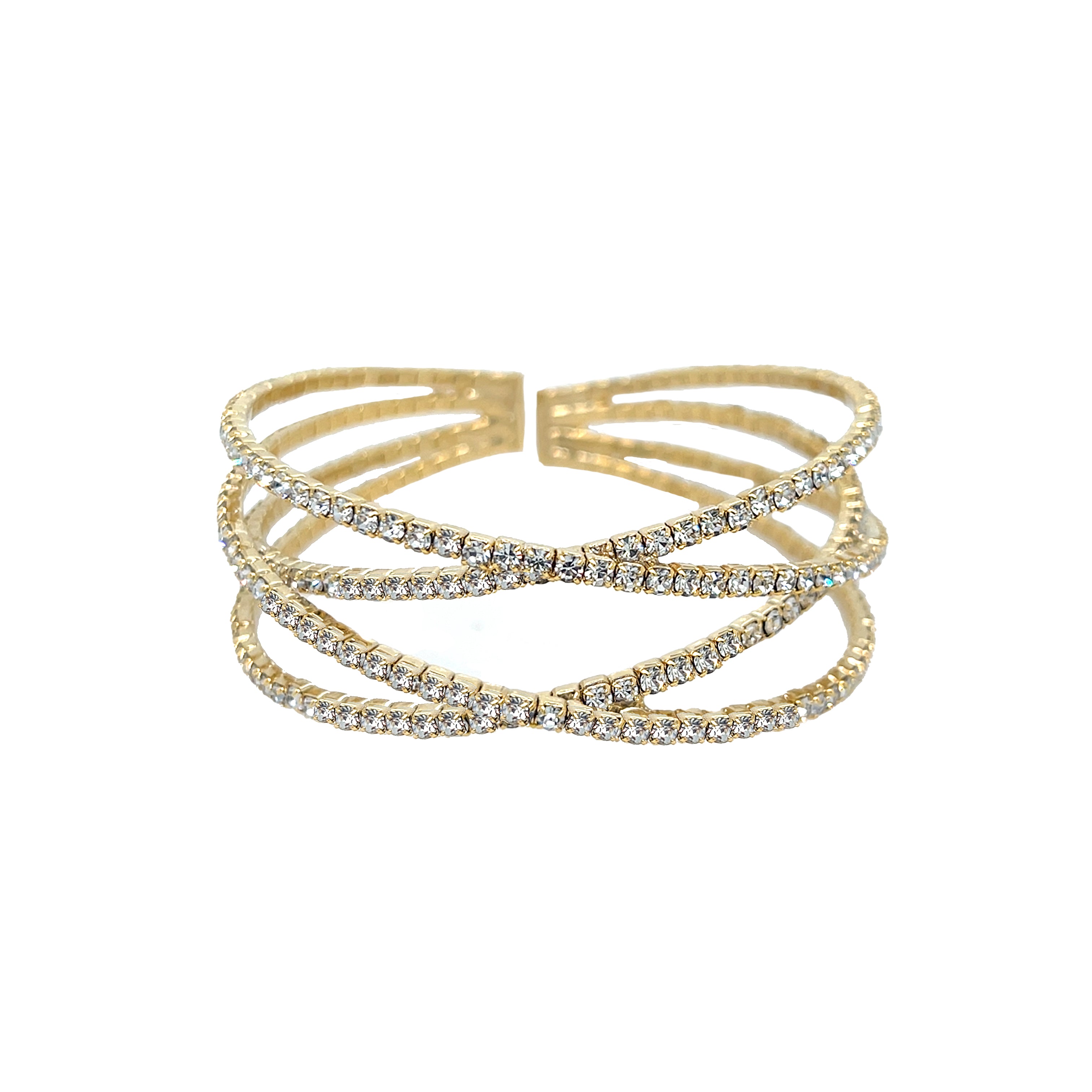 CZ Criss Cross Open Cuff Bracelet

Yellow Gold Plated
2.25" Wide

While supplies last. All Deals Of The Day sales are FINAL SALE.