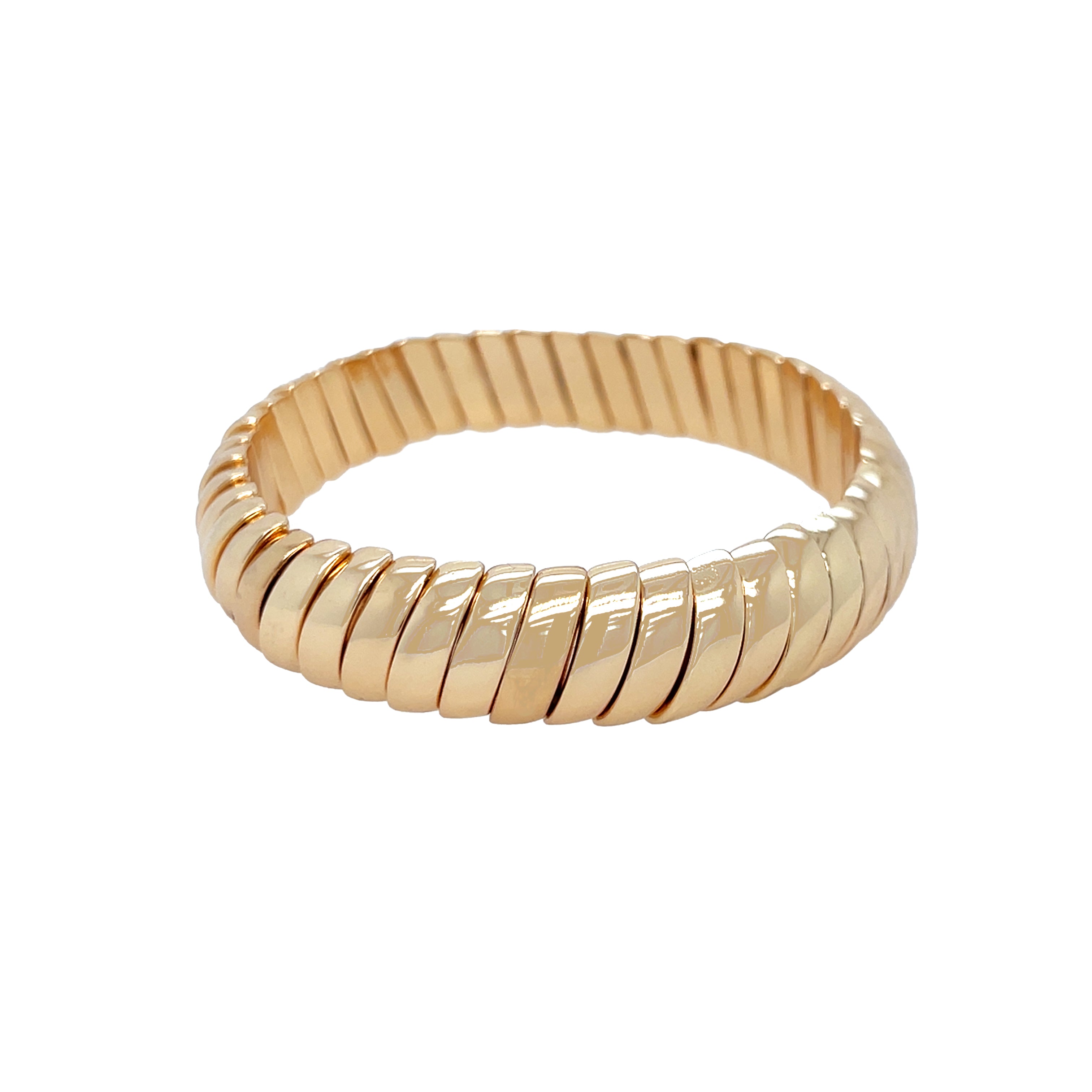 Coil Stretch Bracelet

Effortlessly elevate your style with our Coil Stretch Bracelet. This versatile piece is easy to style and adds a touch of chic to any outfit. Its unique stretch design ensures a comfortable fit, making it the perfect accessory for any occasion.

Yellow Gold Plated
0.40" Wide