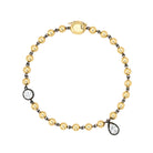 Lab Grown Diamond Ball Chain Bracelet

14K Yellow Gold &amp; Oxidized Gold
1 Diamond Carat Weight

Color F&nbsp;
VS1 Clarity
7" Long