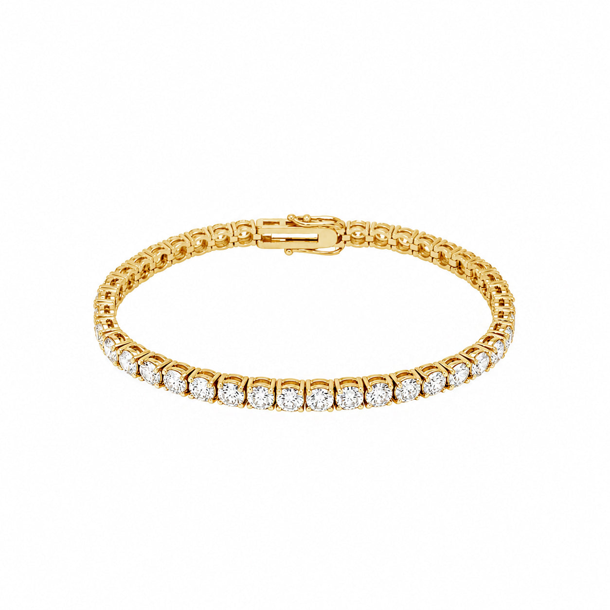14K Lab Grown Diamond Tennis Bracelet View 3