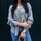 Grey Button Down Shirt