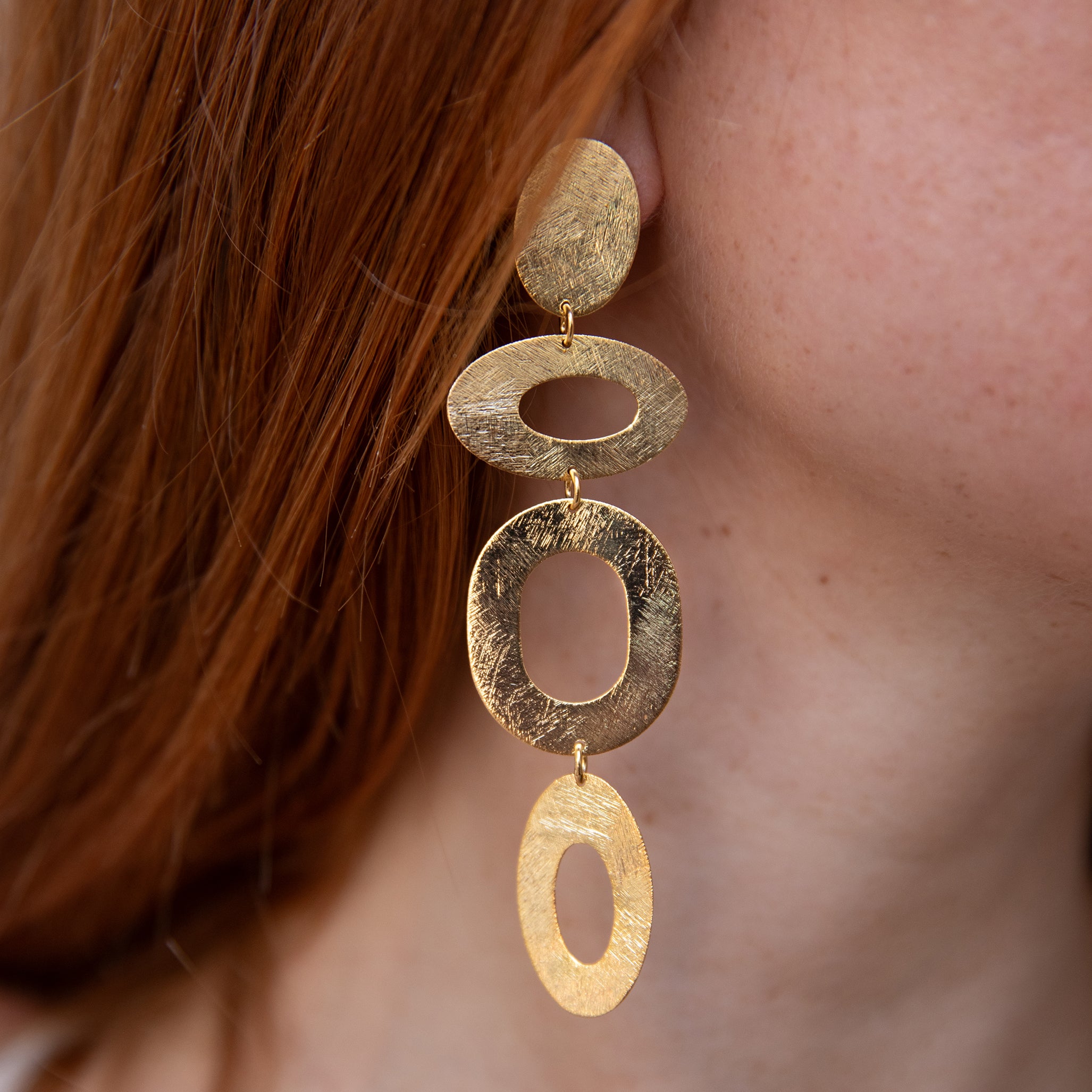 Oval Drop Earrings