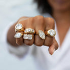 Double CZ Asscher Stone Ring

14K Yellow Gold
3 Carats Each CZ