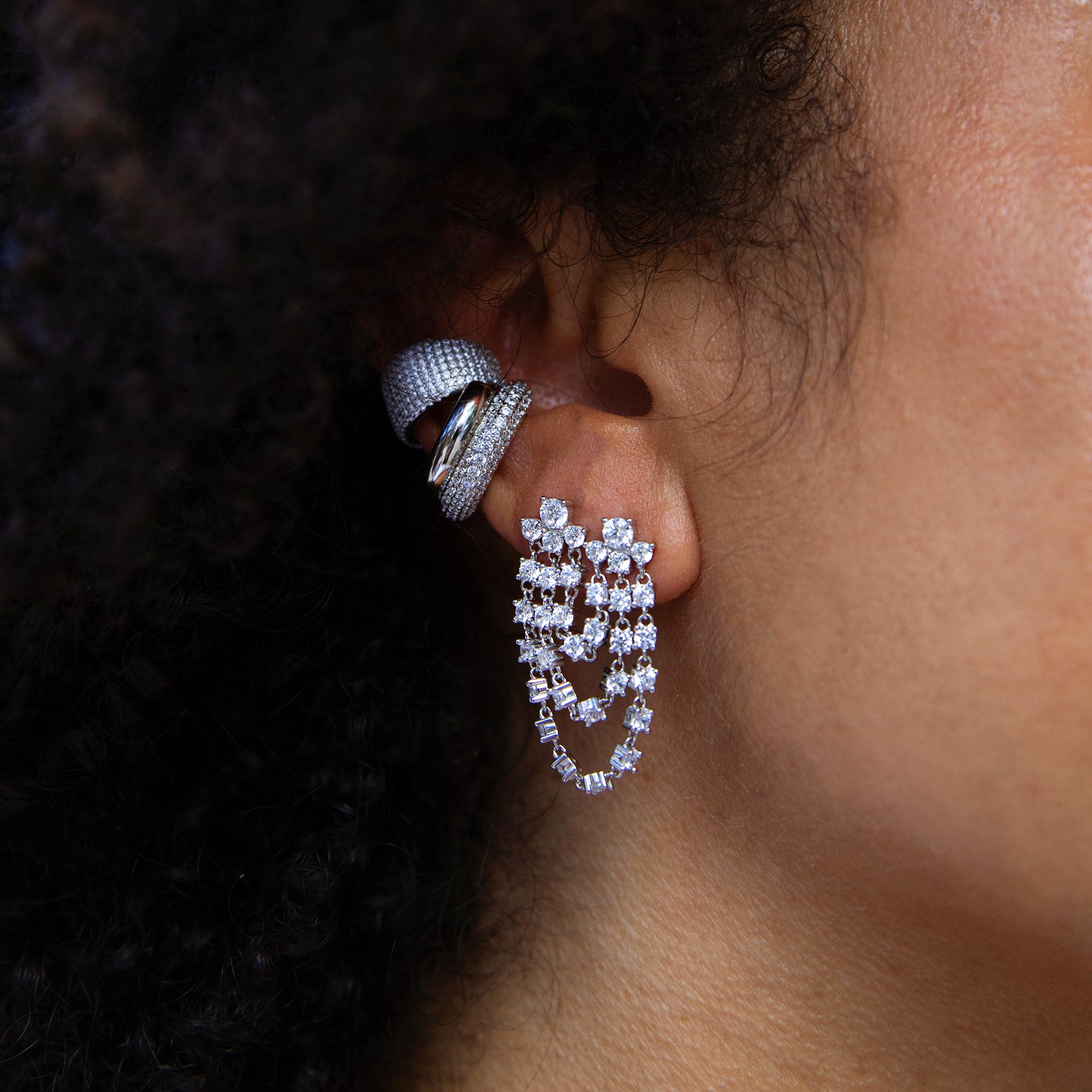 Thick Pave Ear Cuff